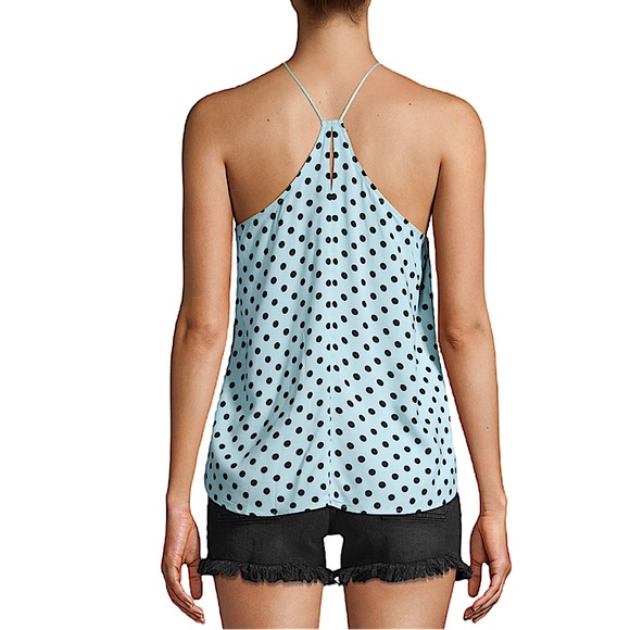 4/$32 No Boundaries size medium teal/light blue top black polka dots keyhole NWT - Picture 4 of 16
